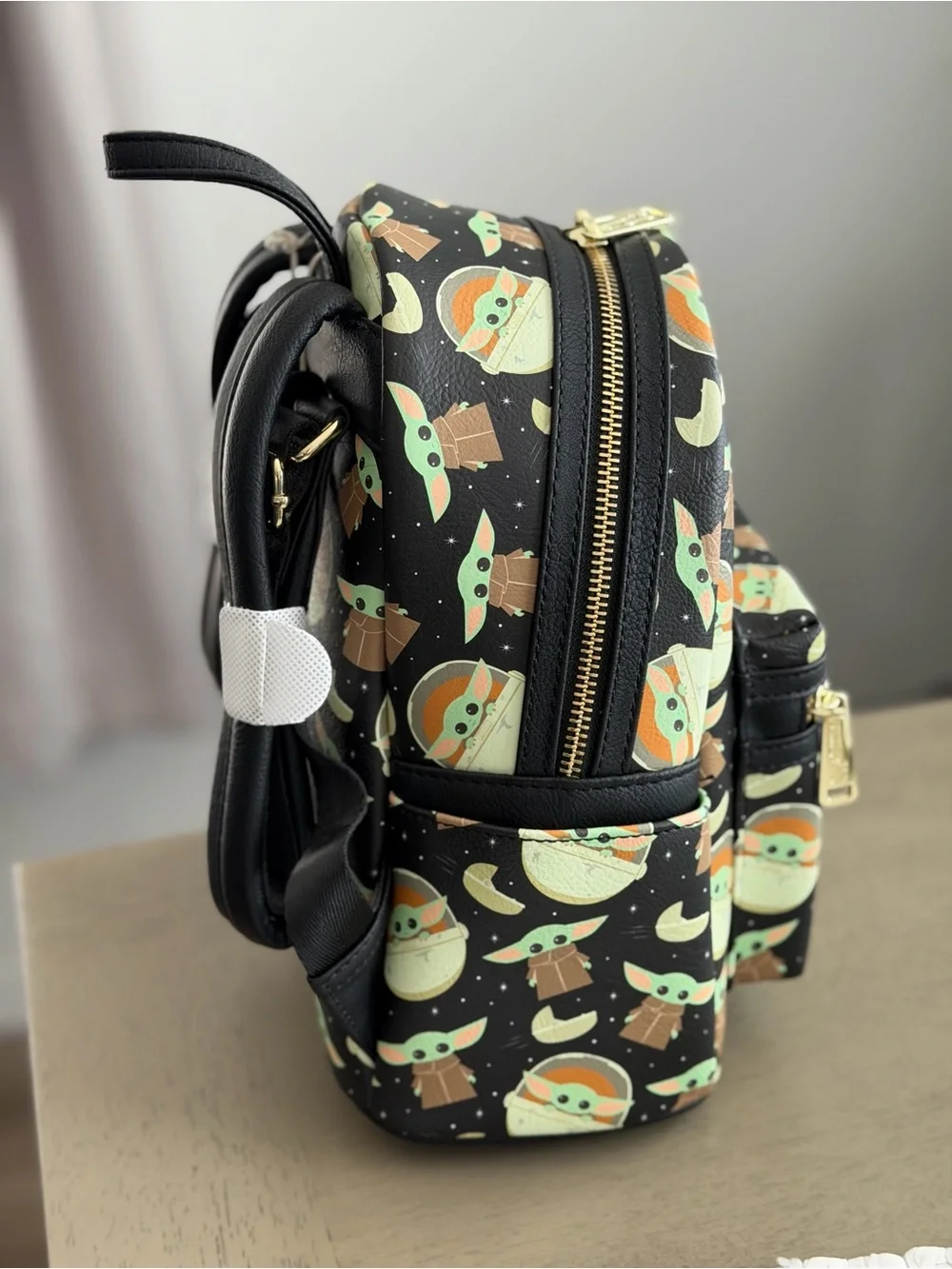 Loungefly Mandalorian Grogu Black Mini Backpack
